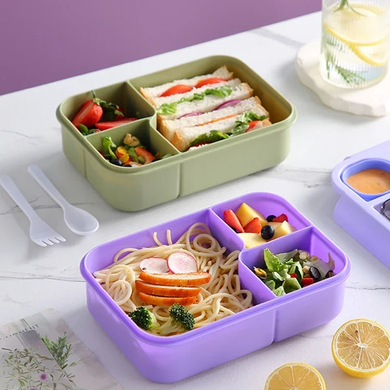 Lunch Box Office Bento Box Fork Spoon Microwave