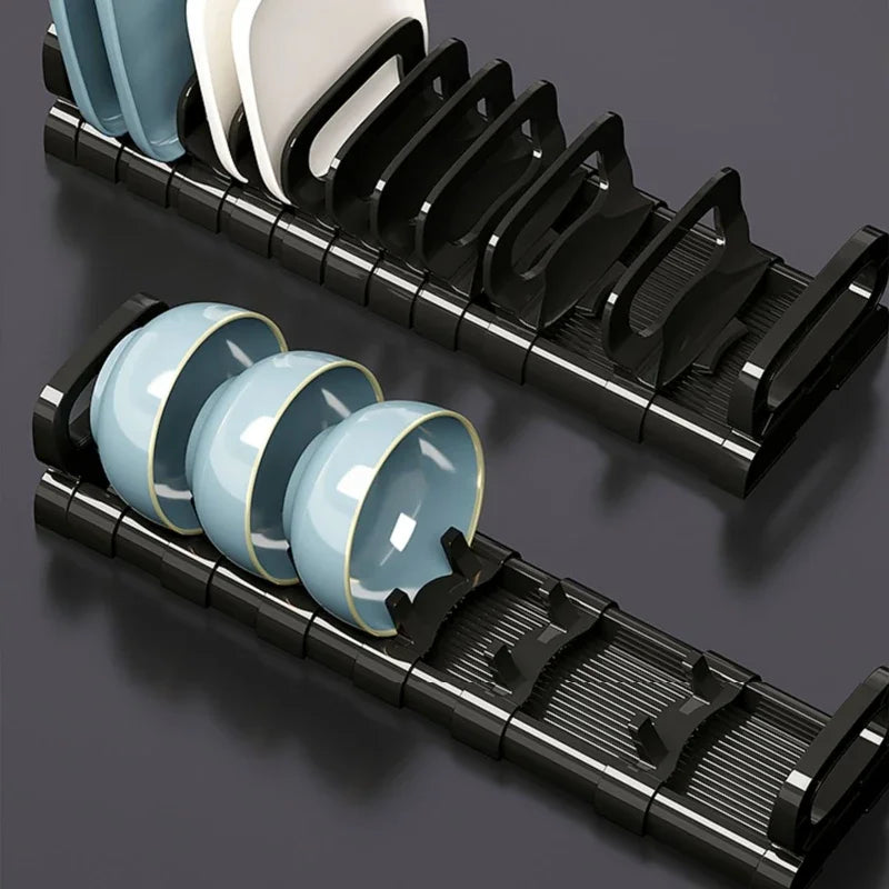 Cabinet Dish Storage Rack Drawer Built-In Dish Drain