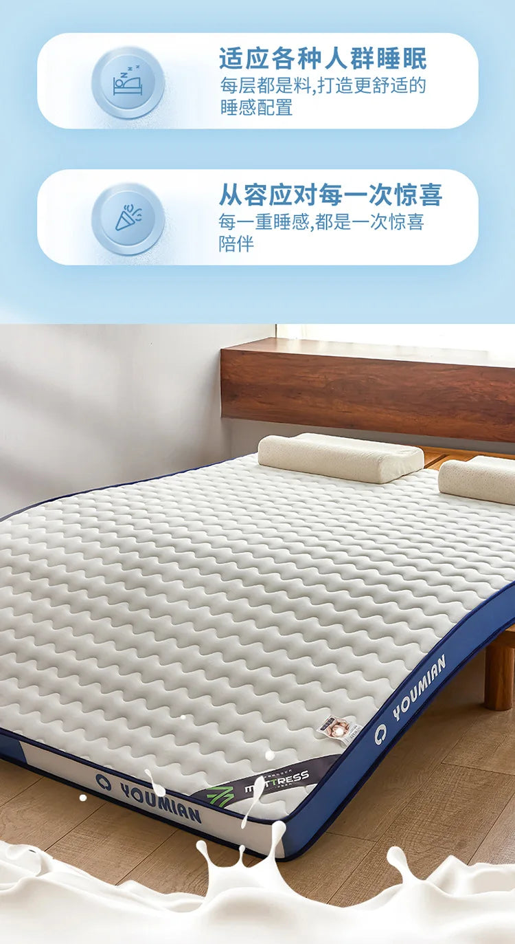 Latex Memory Foam Mattress Soft Pad Bed Bedroom