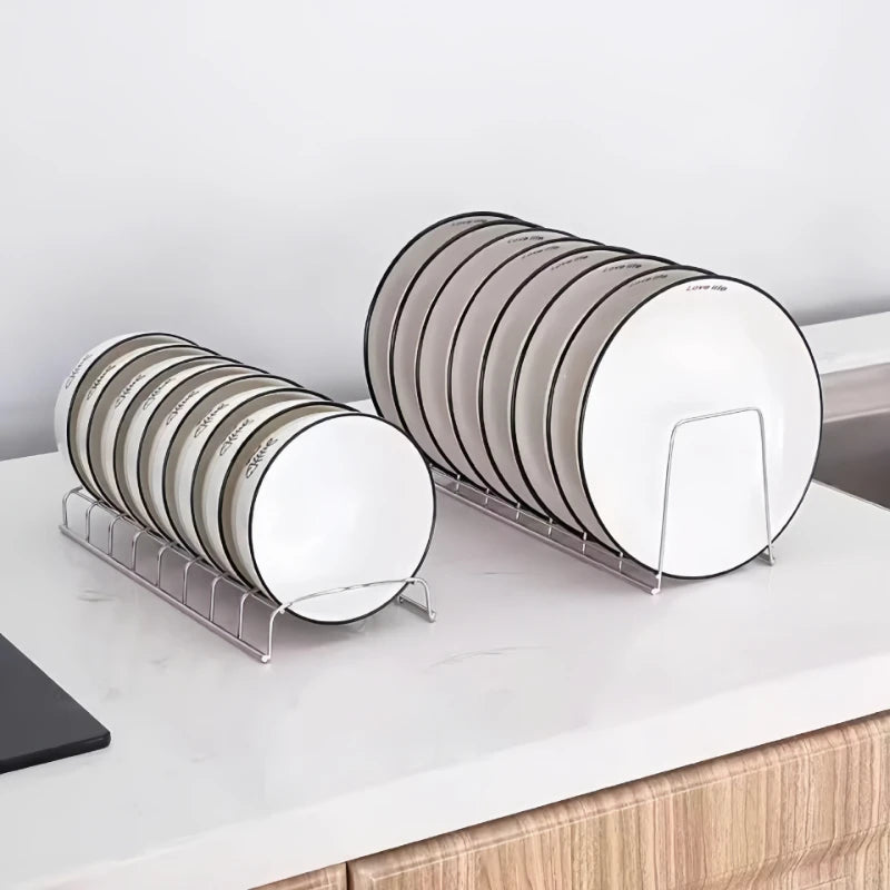 Stainless Steel Bowl Dish Drain Storage Rack Cabinet