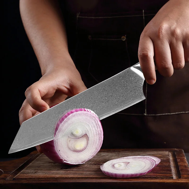 Damascus Steel Professional Chef Knife Super Sharp Cutting
