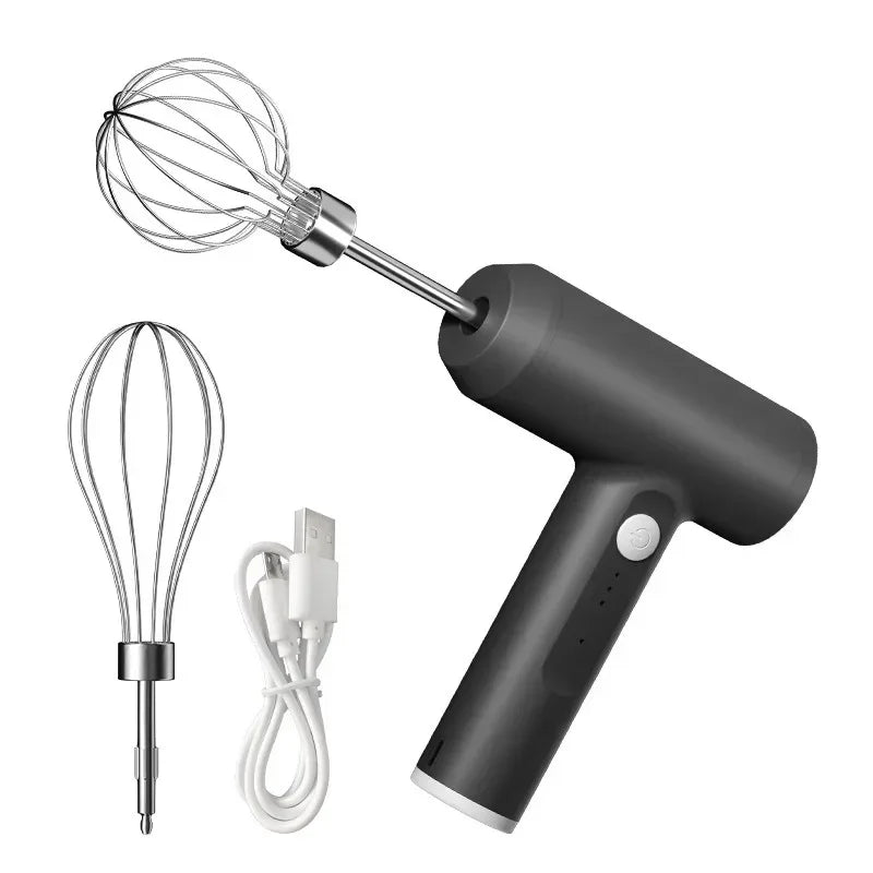 Electric Egg Beater Food Whisk Handheld Rechargeable Speeds