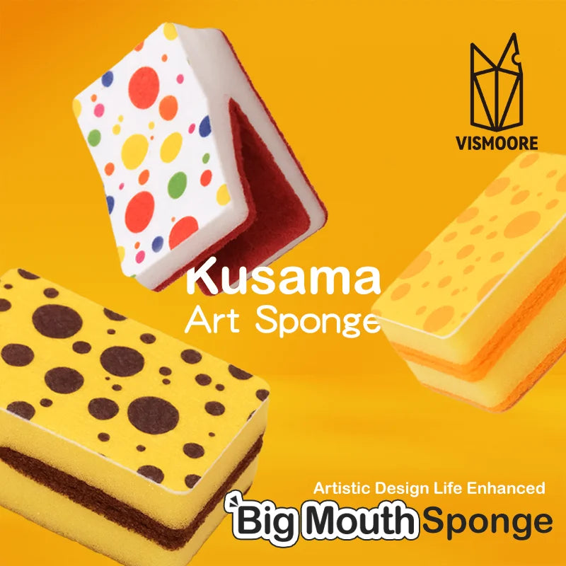 Vismoore Thick Dish Sponge High Density Absorbent Double