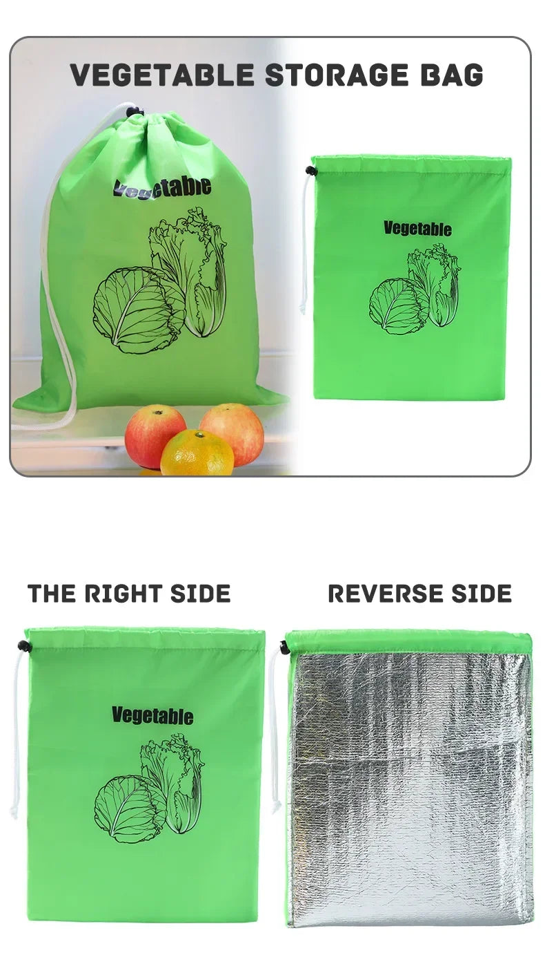 Reusable Banana Freshness Storage Bag Aluminum Foil Drawstring