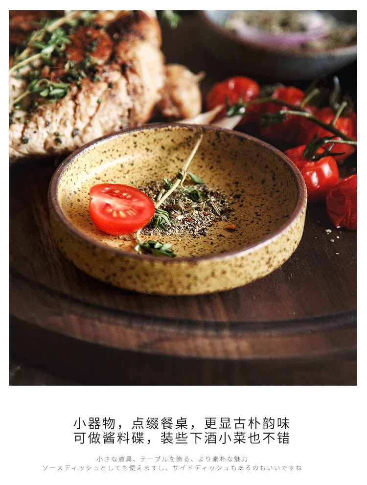 Ceramic Tableware Restaurant Clay Small Dish Rice Bowl