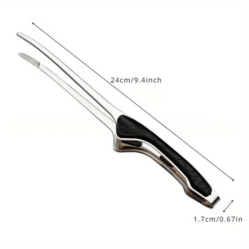 1pc Stainless Steel Tongs Serving Tongs Cooking Metal