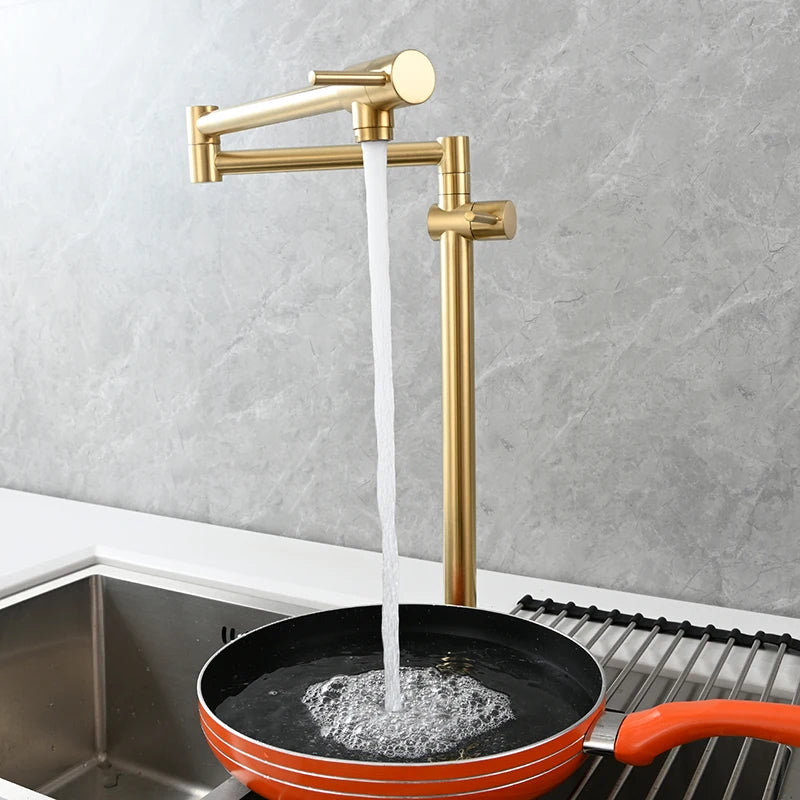 Ciencia Brass Pot Filler Faucet Wall Mount Sink