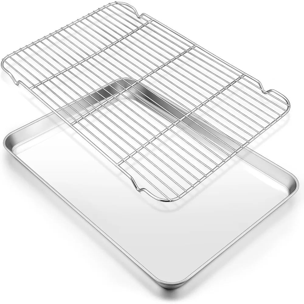 304 Stainless Steel Baking Tray Grill Metal Rectangular