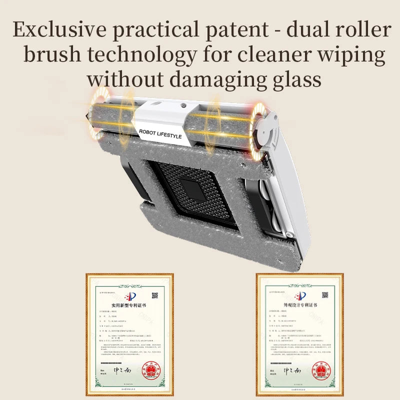 Robotic Window Cleaner Wet Cleaning 5600pa Strong Suction