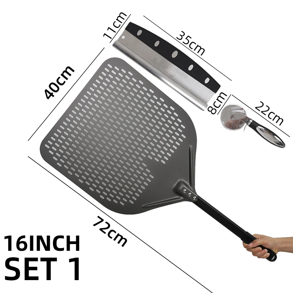 15 16 Inch Big Pizza Peel Perforated Shovel