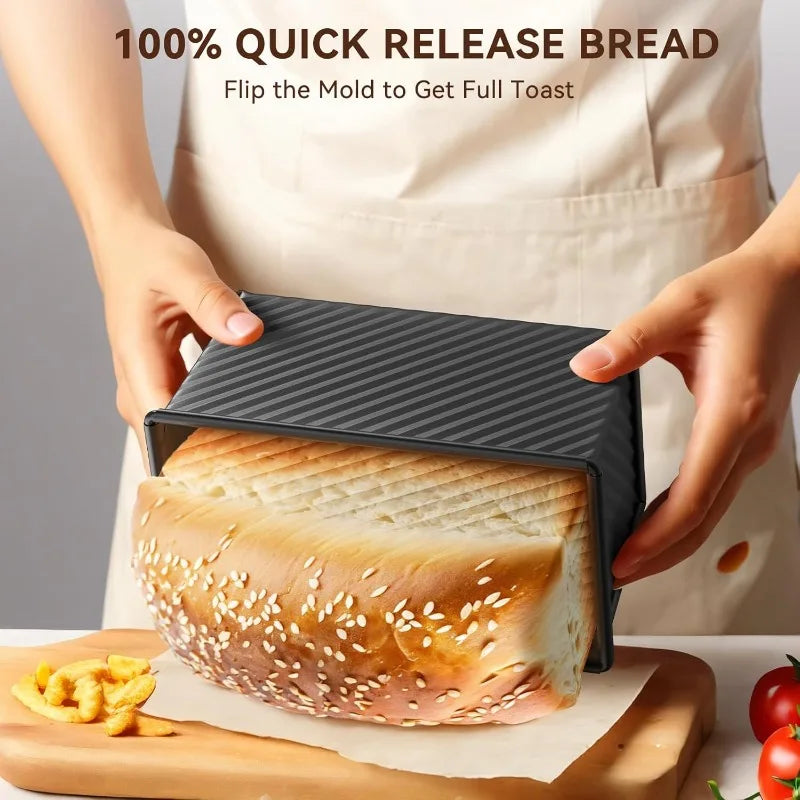 Rectangle Loaf Pan Lid 1lb Non-Stick Bread Baking