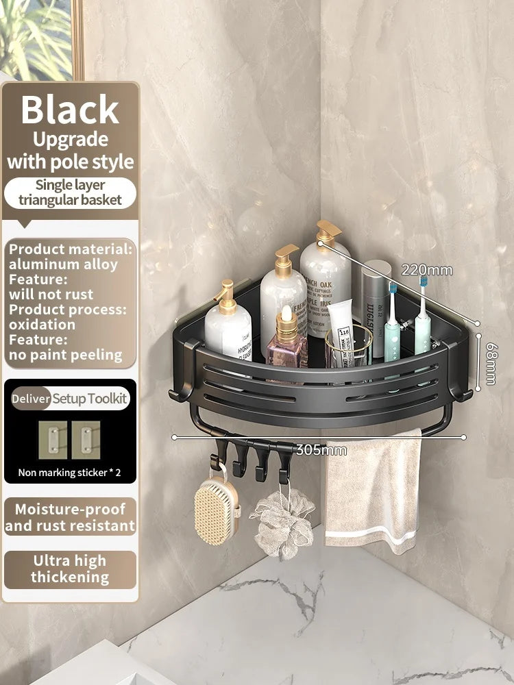 No Need To Drill Walls Installation Aluminum Bathroom