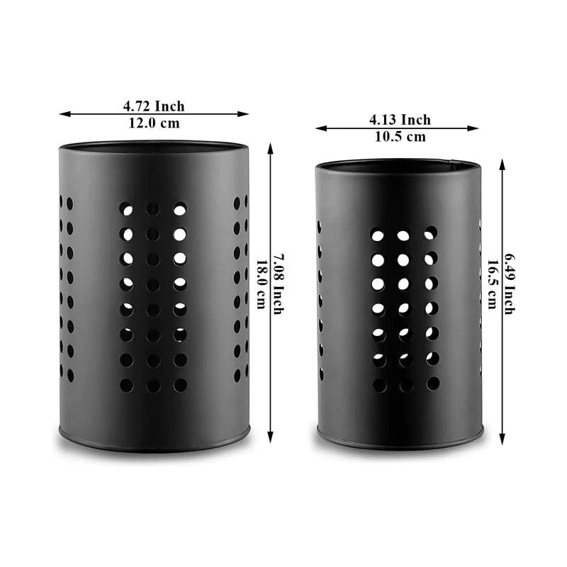 2pcs Stainless Steel Cutlery Holder Utensil Organizer Cooking