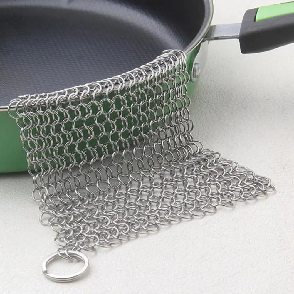 Cleaning Ring Stainless Steel Cleaner Chainmail Scrubber Brush