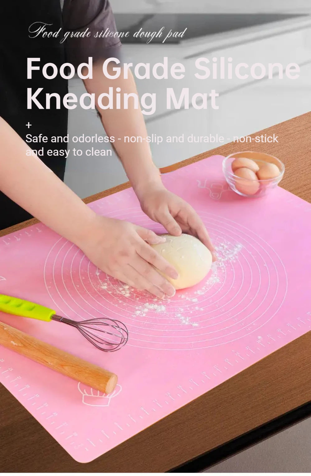 Silicone Baking Mat Pizza Dough Maker Pastry Cooking