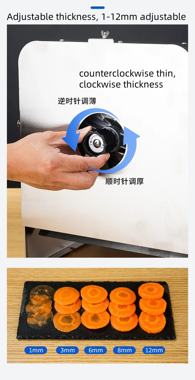 Commercial Vegetable Fruit Multi-Function Slicer Electric
