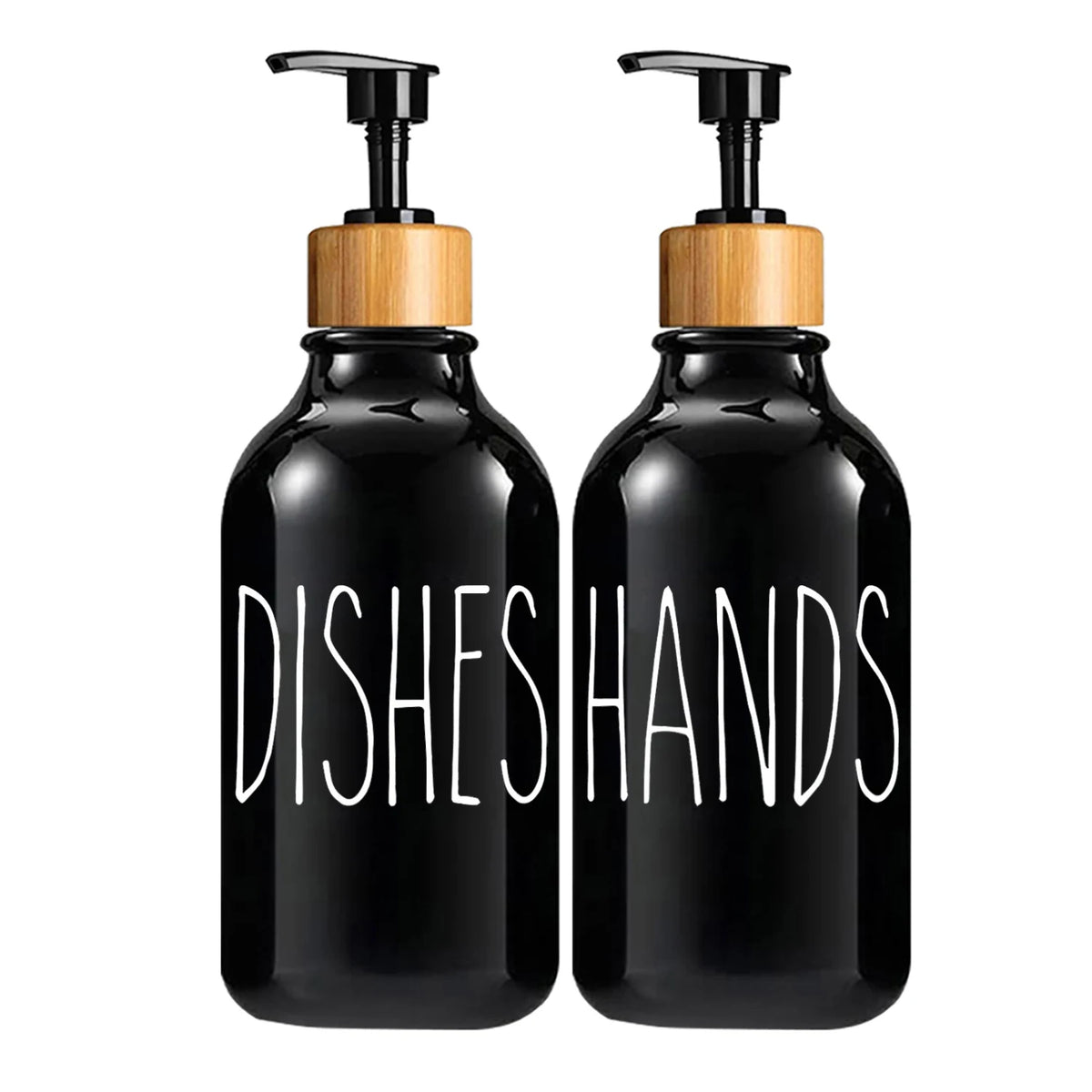 Dish Hand Soap Dispenser Bamboo Pump Liquid Hand