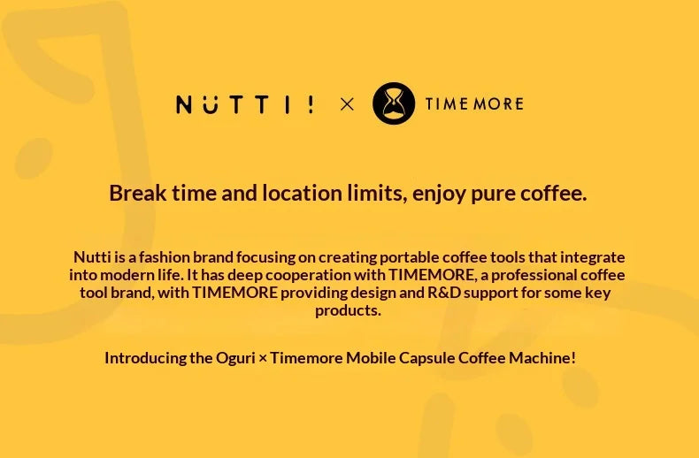 Timemore Nuttii Capsule Espresso Machine Travel & Outdoor