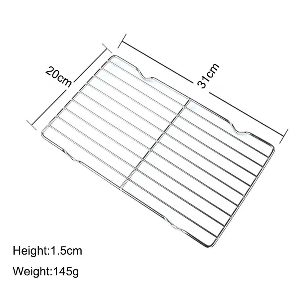 Stainless Steel Cooling Rack Non-Stick Silver Bbq Tray