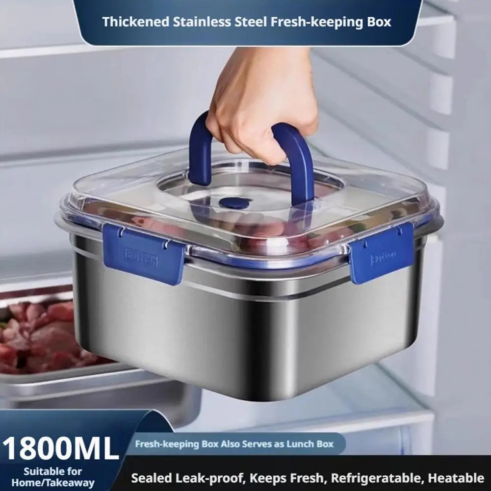 Stainless Steel Meal Prep Container Lid Airtight Bento