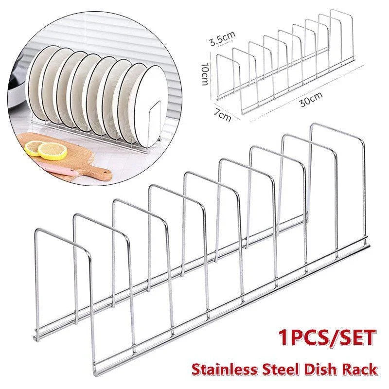 1pc Stainless Steel Dish Rack Dish Pan Plate
