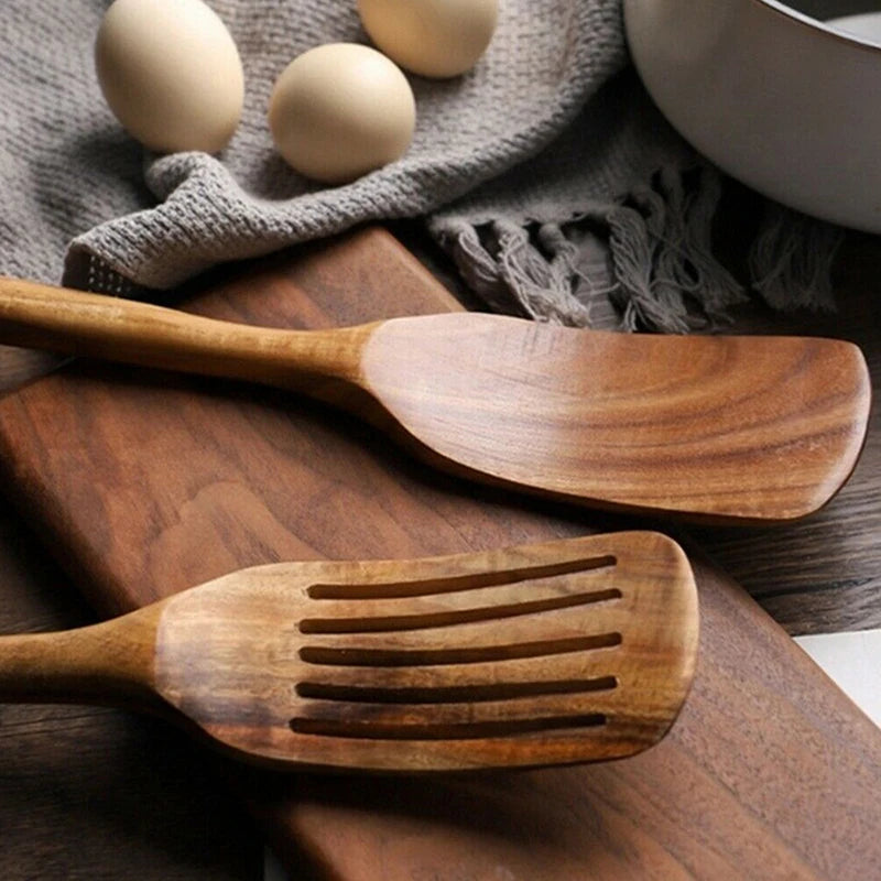 Teak Spatula Of Wooden Spatula Cooking Nonstick Cooking