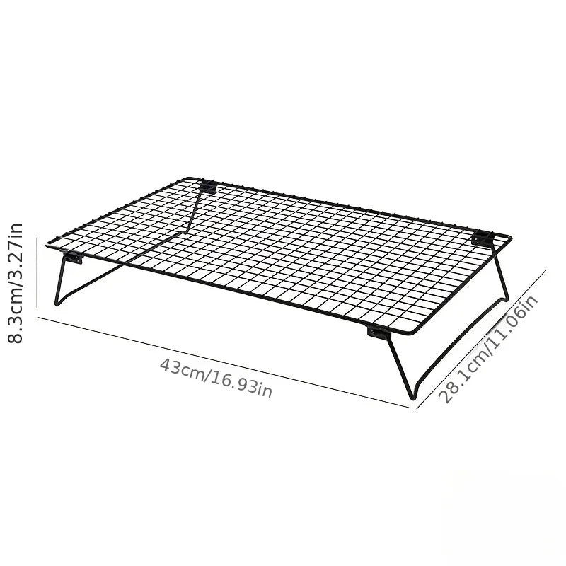 Baking Cake Folding Cooling Rack Rectangular Grid Small