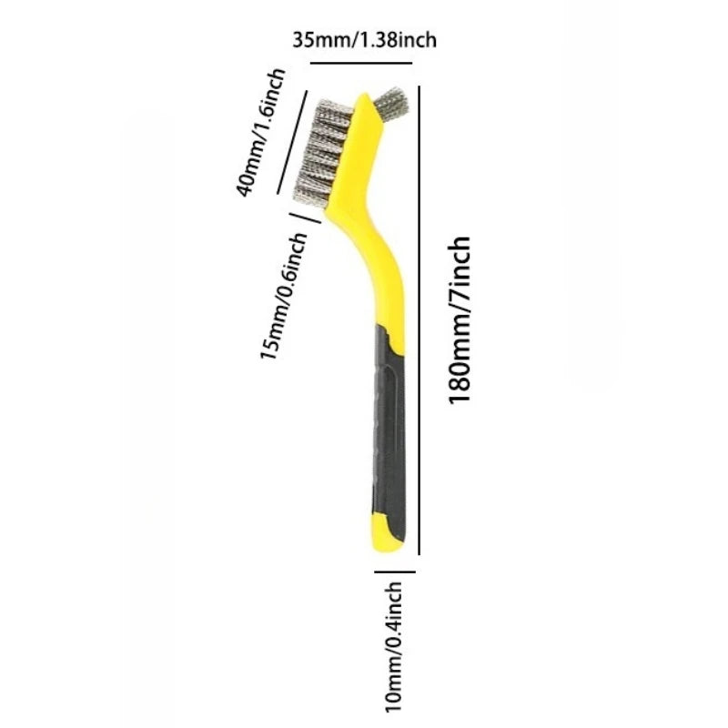 Wire Brush Nylon/Brass/Stainless Steel Bristles Curved Handle