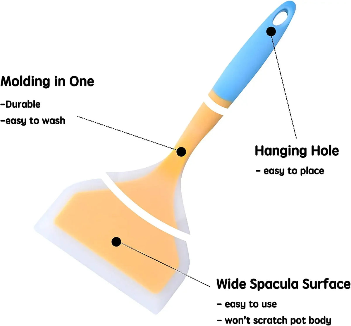 Silicone Spatula Cooking Utensils Beef Meat Egg Scraper