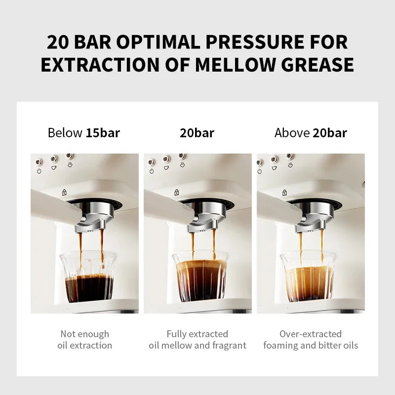 220v Italian Espresso Coffee Machine Stainless Steel Coffee