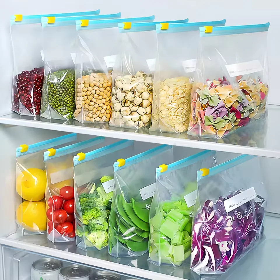 Reusable Zipper Bag Stand Up Zip Shut Plastic