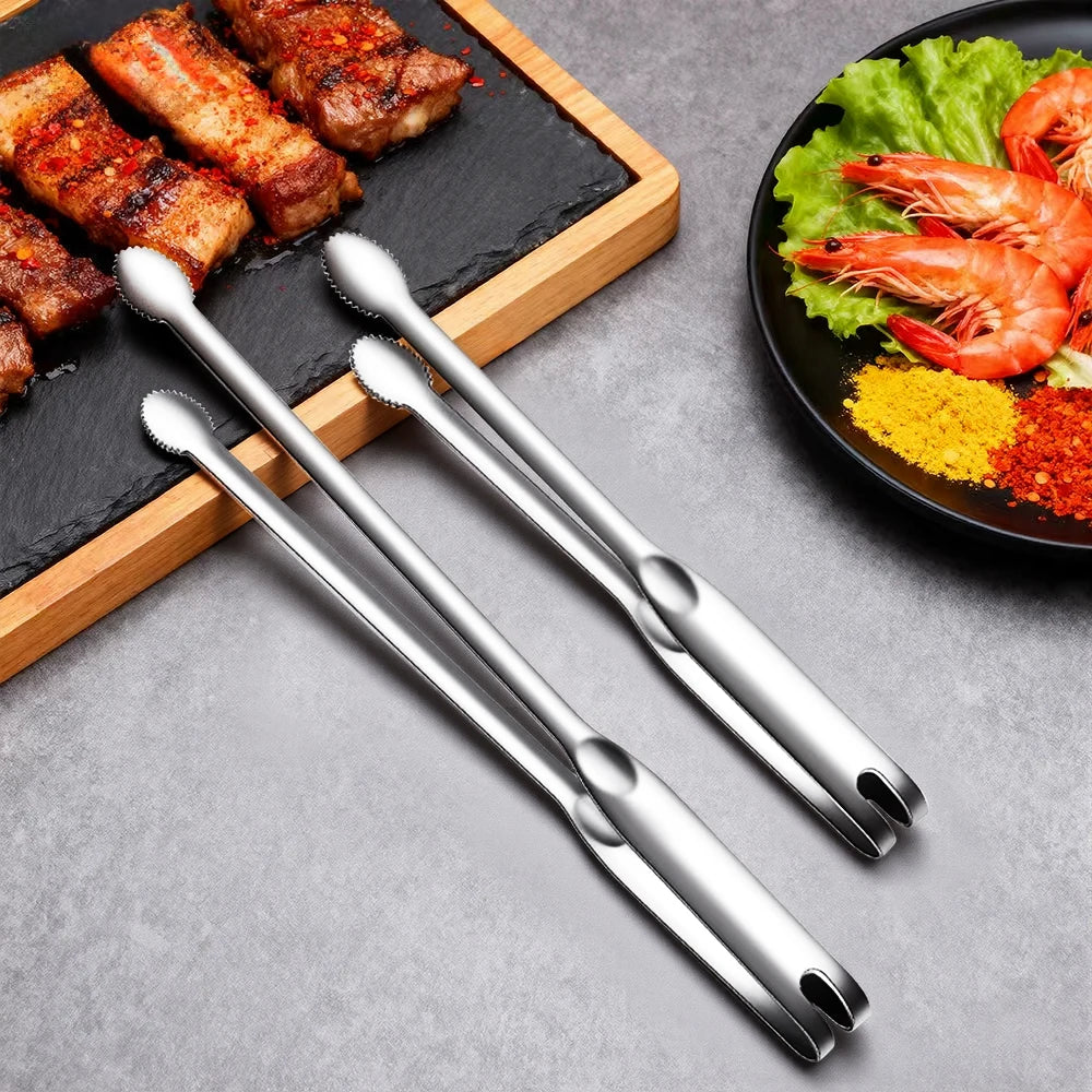 Grill Tongs Stainless Steel Food Clip Bbq Steak