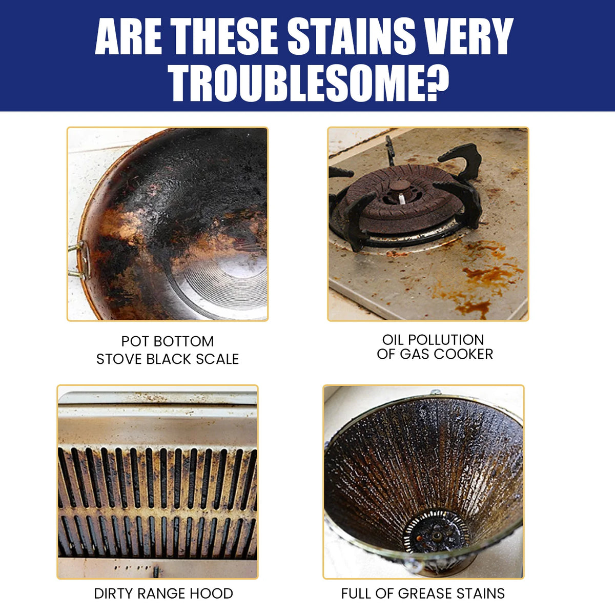 Powerful Stainless Steel Cleaner Paste Remove Burnt Black
