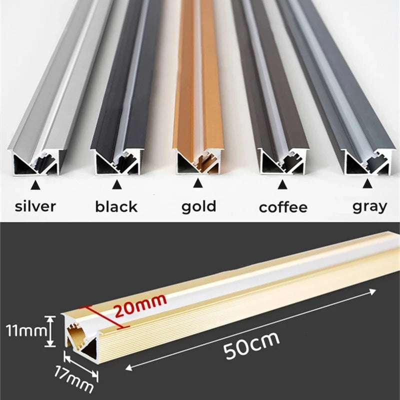 45degree Hidden Lighting Hard Bar Light Invisible Recessed