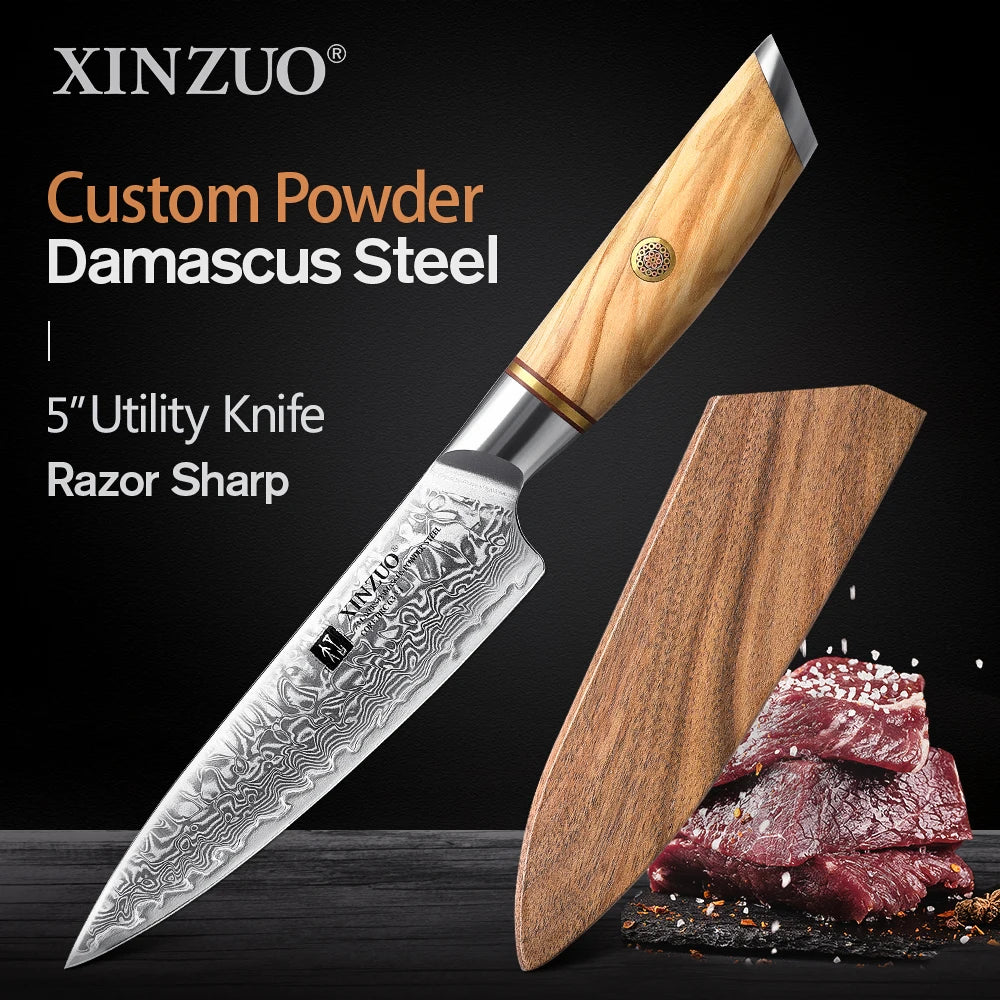 Xinzuo In Utility Knife Steel Japanese 14cr14movnb Powder