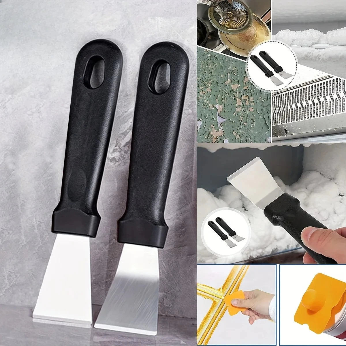 Stainless Steel Scraper Multi Use Removing Labels Stickers