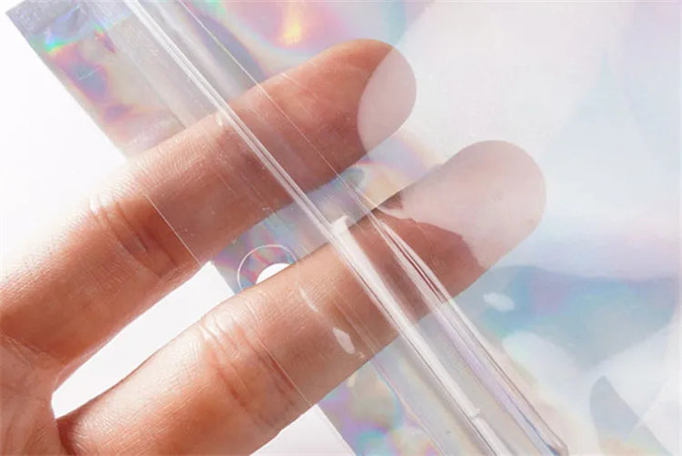 200pcs Resealable Translucent Holographic Storage Bag Hologram