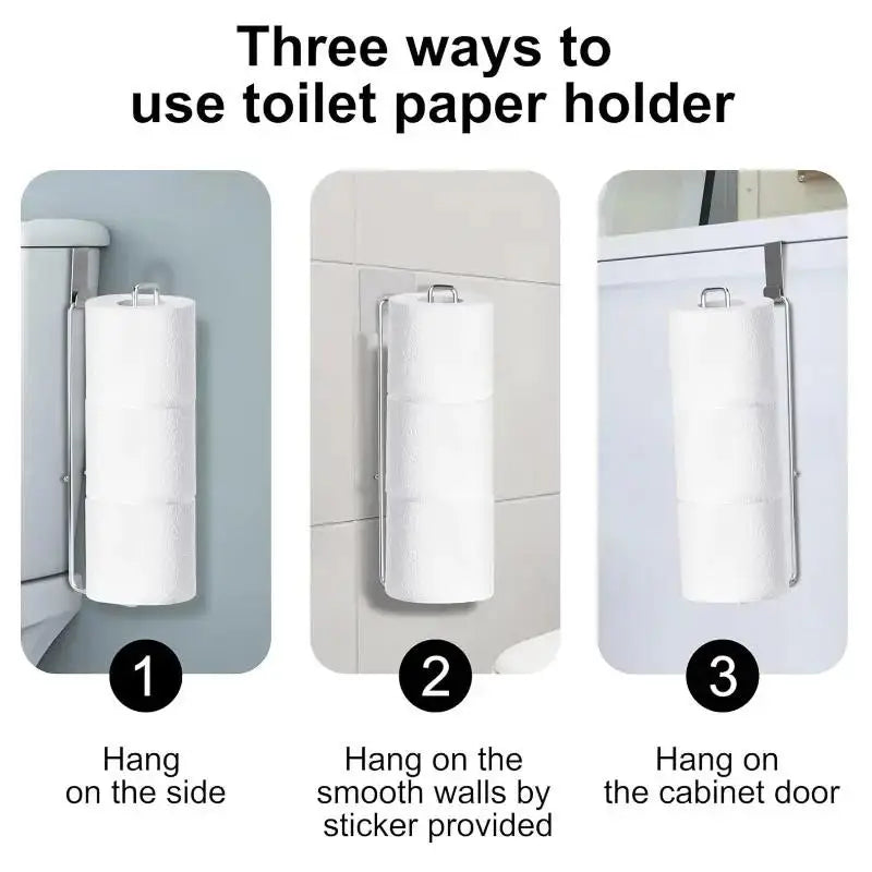 1/2/3pcs Wall Mounted Bathroom Organizer No Drill Paper