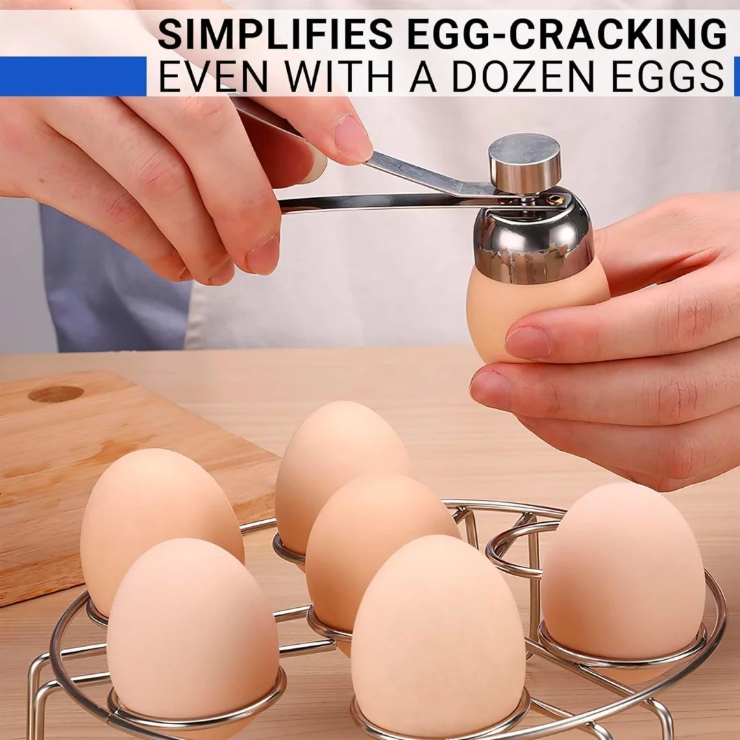 Stainless Steel Egg Topper Opener Cracker Removal Creative