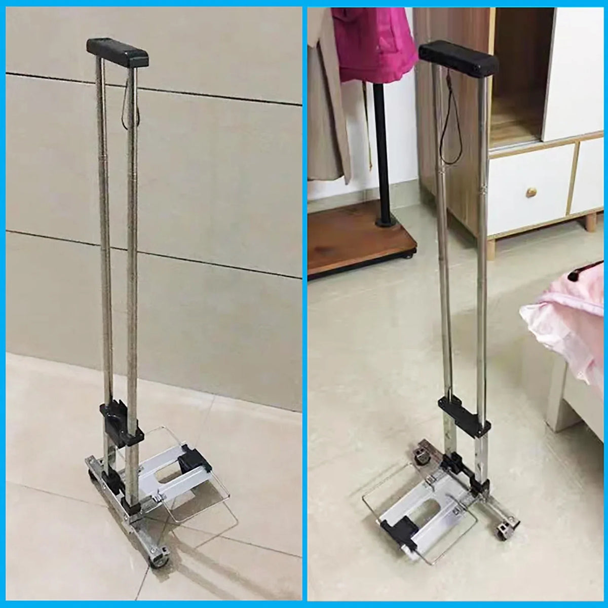 Mini Foldable Moving Trailer Stainless Steel Cart Shopping