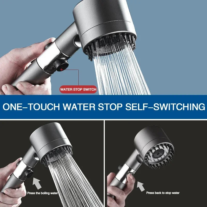 High Pressurized Filter Shower Head 3-Mode Adjustable Spray