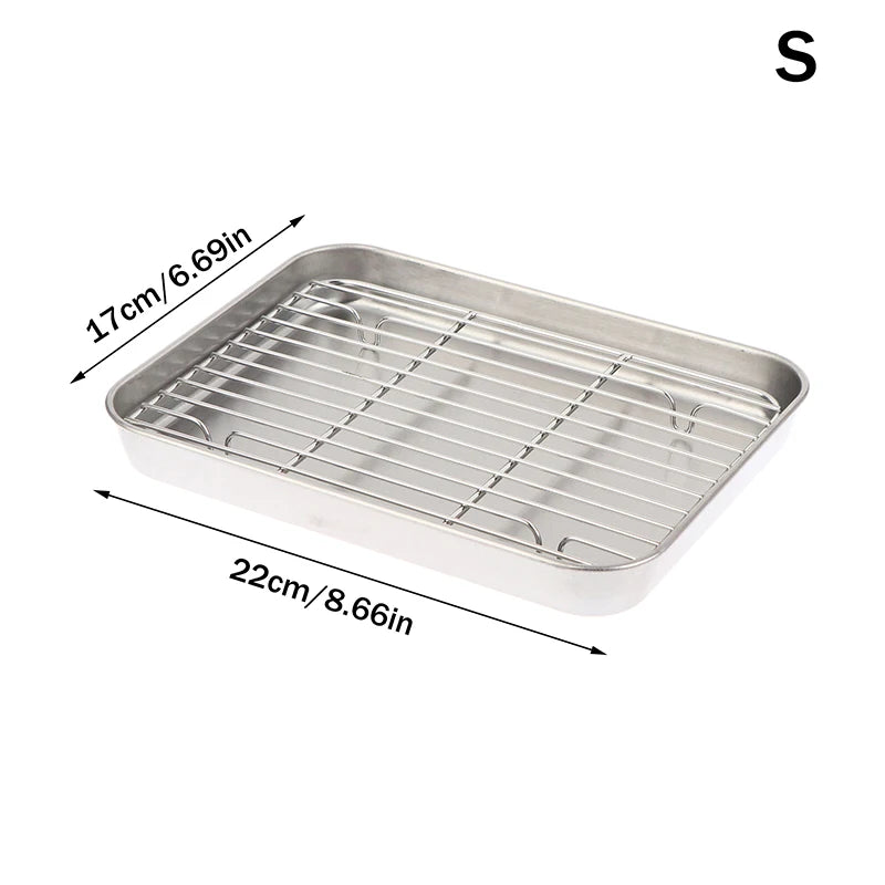 Stainless Steel Baking Pan Tray Wire Rack Cake