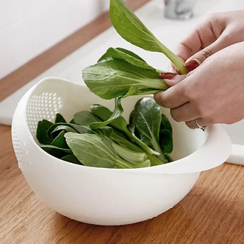 1pc - Plastic Drain Basket Filter Rice Bowl