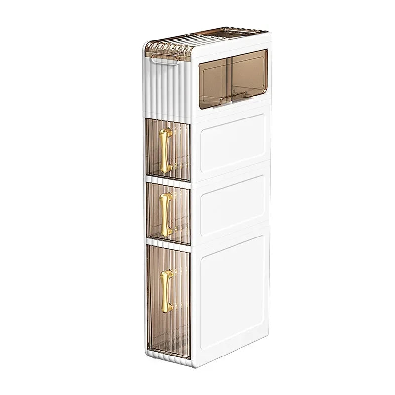 Bathroom Gap Cabinet Shelf Storage Acrylic Toilet Locker