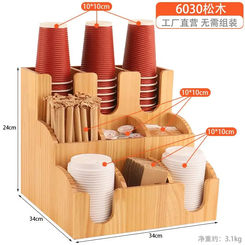 Creative Coffee Shop Bar Paper Cup Straw Storage