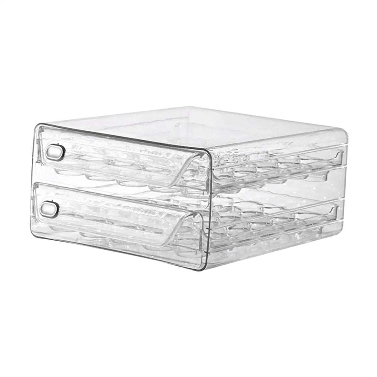Eggs Organizer Drawer Transparent Egg Holder Double Layers