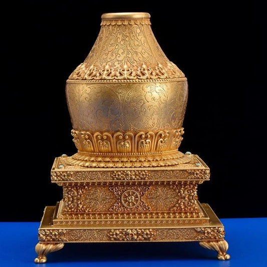 Tibetan Brass Incense Burner Box Incense Pile Altars