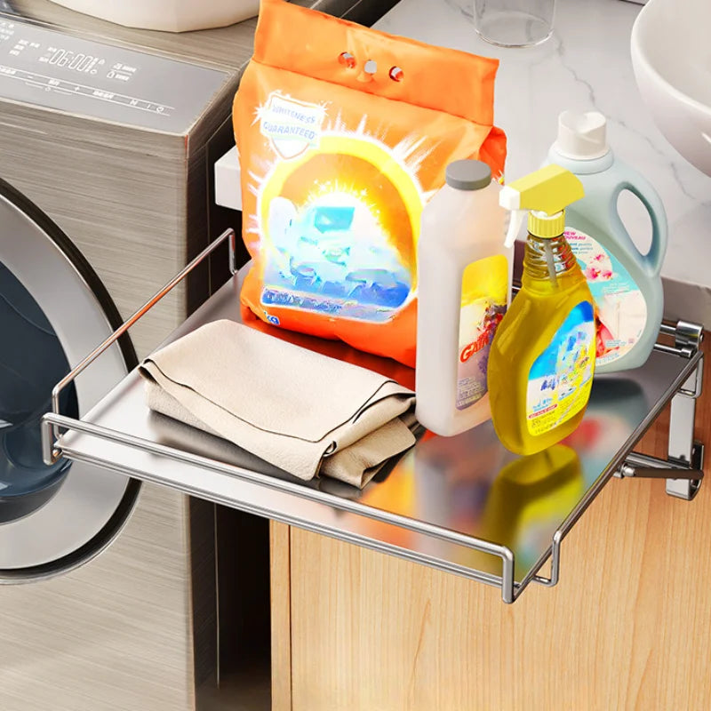 Stainless Steel Foldable Countertop Shelf Space Saving Cabinet