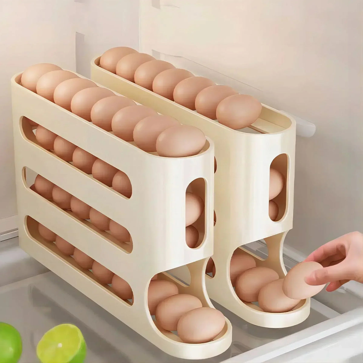 Layers Automatic Rolling Egg Holder Rack Fridge Egg