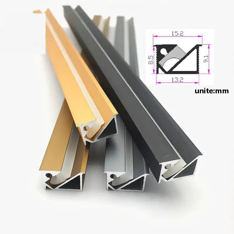 45degree Glowing Recessed Led Cabinet Light Aluminum Profile